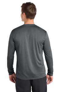 Sport-Tek Long Sleeve Heather Contender Tee - Graphite Heather Back