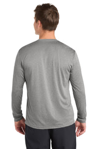 Sport-Tek Long Sleeve Heather Contender Tee - Vintage Heather Back