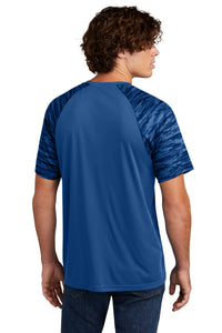 Sport-Tek Drift Camo Colorblock Tee ST376 - Royal Back