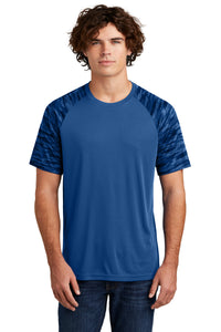 Sport-Tek Drift Camo Colorblock Tee ST376 - Royal