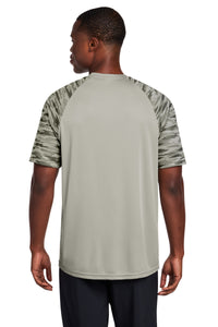 Sport-Tek Drift Camo Colorblock Tee ST376 - Silver Back