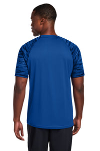 Sport-Tek Drift Camo Colorblock Tee ST376 - True Royal Back
