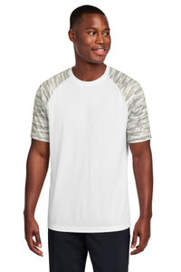 Sport-Tek Drift Camo Colorblock Tee ST376 - White