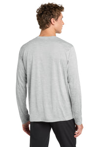 Sport-Tek  PosiCharge  Long Sleeve Electric Heather Tee - Silver Electric Back