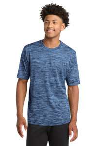 Sport-Tek PosiCharge Electric Heather Tee - Carolina Blue-True Navy Electric