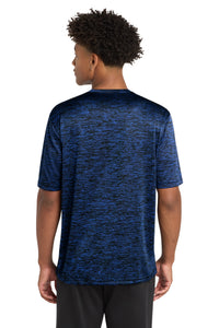 Sport-Tek PosiCharge Electric Heather Tee - Dark Royal-Black Electric Back