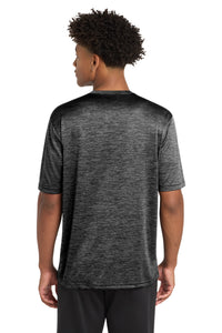 Sport-Tek PosiCharge Electric Heather Tee - Grey-Black Electric Back