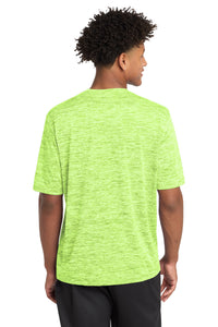 Sport-Tek PosiCharge Electric Heather Tee - Lime Shock Electric Back