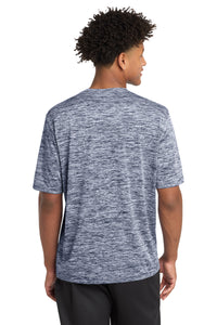 Sport-Tek PosiCharge Electric Heather Tee - True Navy Electric Back