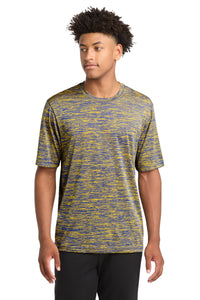 Sport-Tek PosiCharge Electric Heather Tee - True Royal-Gold Electric