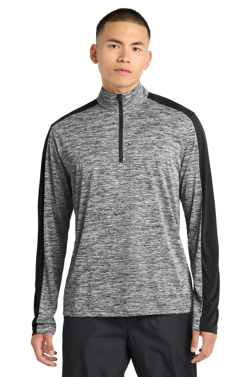 Sport-Tek PosiCharge Electric Heather Colorblock 1/4-Zip Pullover