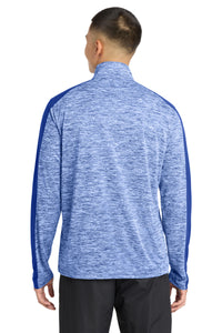 Sport-Tek PosiCharge Electric Heather Colorblock 1/4-Zip Pullover - True Royal Electric/ True Royal Back