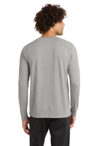 Sport-Tek  PosiCharge  Long Sleeve Tri-Blend Wicking Raglan Tee ST400LS - Light Grey Heather Back