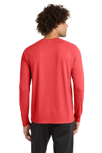 Sport-Tek  PosiCharge  Long Sleeve Tri-Blend Wicking Raglan Tee ST400LS - True Red Heather Back