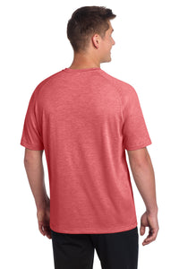 Sport-Tek  PosiCharge  Tri-Blend Wicking Raglan Tee - True Red Heather Back