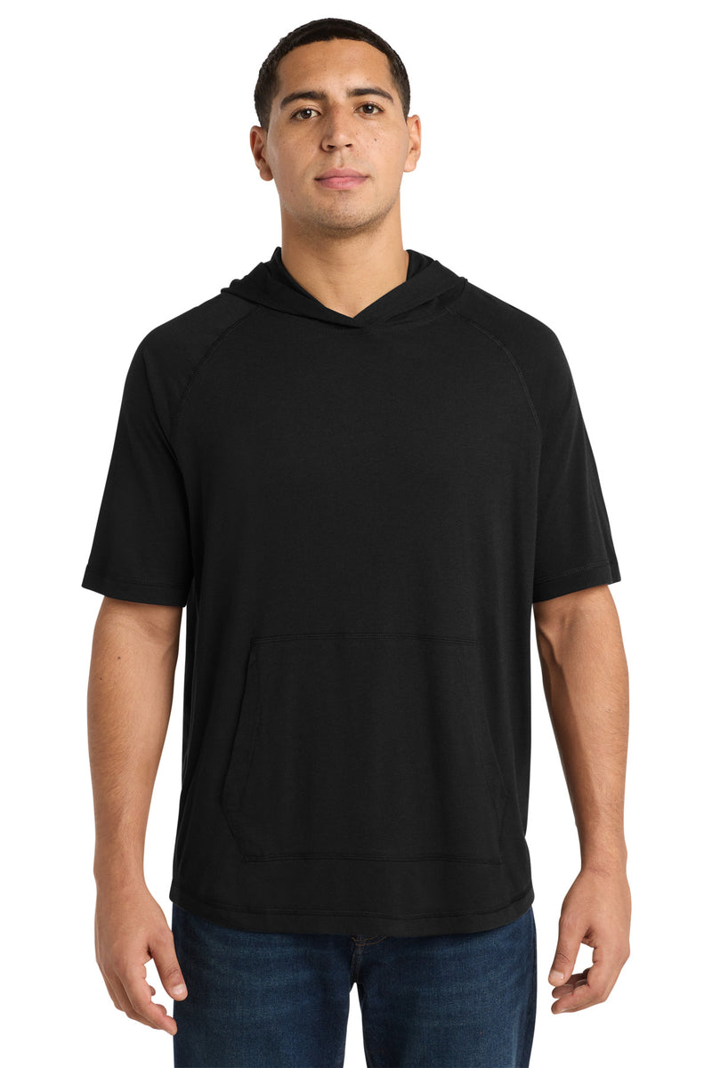 Sport-Tek  PosiCharge  Tri-Blend Wicking Short Sleeve Hoodie
