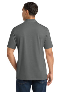 Sport-Tek  PosiCharge  Tri-Blend Wicking Polo - Dark Grey Heather Back