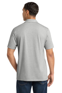 Sport-Tek  PosiCharge  Tri-Blend Wicking Polo - Light Grey Heather Back