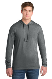 Sport-Tek  PosiCharge  Tri-Blend Wicking Long Sleeve Hoodie ST406 - Dark Grey Heather