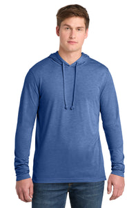 Sport-Tek  PosiCharge  Tri-Blend Wicking Long Sleeve Hoodie ST406 - True Royal Heather