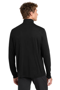 Sport-Tek  PosiCharge  Tri-Blend Wicking 1/4-Zip Pullover - Black Triad Solid Back
