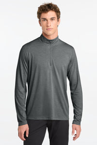 Sport-Tek  PosiCharge  Tri-Blend Wicking 1/4-Zip Pullover - Dark Grey Heather