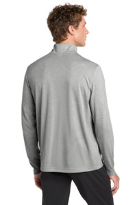 Sport-Tek  PosiCharge  Tri-Blend Wicking 1/4-Zip Pullover - Light Grey Heather Back