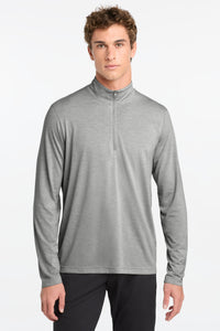Sport-Tek  PosiCharge  Tri-Blend Wicking 1/4-Zip Pullover - Light Grey Heather