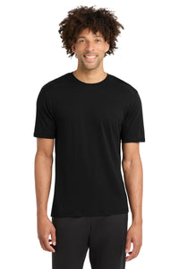 Sport-Tek  PosiCharge  Tri-Blend Wicking Draft Tee - Black/ Black Triad Solid