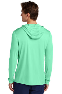 Sport-Tek Posi-UV Pro Long Sleeve Hoodie ST420LSH - Bright Seafoam Back