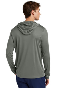 Sport-Tek Posi-UV Pro Long Sleeve Hoodie ST420LSH - Dark Smoke Grey Back