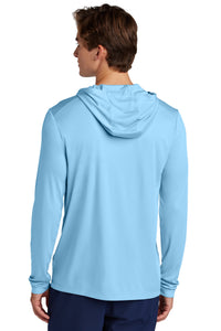 Sport-Tek Posi-UV Pro Long Sleeve Hoodie ST420LSH - Light Blue Back