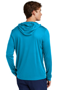 Sport-Tek Posi-UV Pro Long Sleeve Hoodie ST420LSH - Sapphire Back