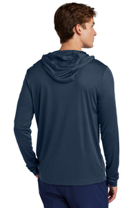 Sport-Tek Posi-UV Pro Long Sleeve Hoodie ST420LSH - True Navy Back