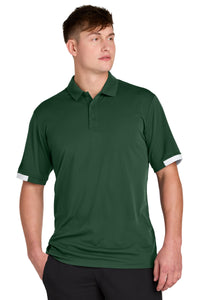 Sport-Tek Club Colorblock Polo ST444 - Forest Green/ White