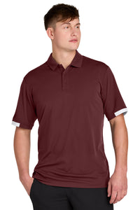 Sport-Tek Club Colorblock Polo ST444 - Maroon/ White