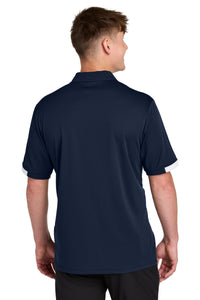 Sport-Tek Club Colorblock Polo ST444 - True Navy/ White Back