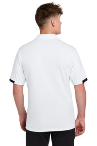 Sport-Tek Club Colorblock Polo ST444 - White/ Black Back