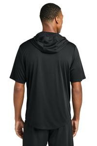Sport-Tek Club Short Sleeve Hoodie ST445 - Black Back