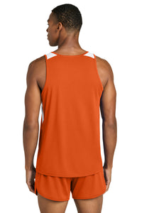 Sport-Tek Club Track Tank ST446 - Deep Orange/ White Back
