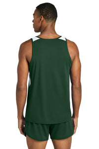 Sport-Tek Club Track Tank ST446 - Forest Green/ White Back