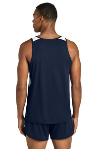 Sport-Tek Club Track Tank ST446 - True Navy/ White Back