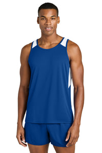 Sport-Tek Club Track Tank ST446 - True Royal/ White