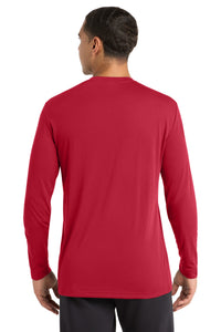 Sport-Tek Long Sleeve PosiCharge Competitor Cotton Touch Tee - Deep Red Back