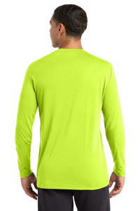 Sport-Tek Long Sleeve PosiCharge Competitor Cotton Touch Tee - Neon Yellow Back