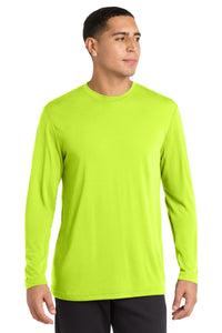 Sport-Tek Long Sleeve PosiCharge Competitor Cotton Touch Tee - Neon Yellow