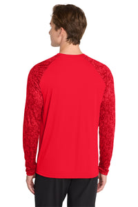 Sport-Tek  Long Sleeve Digi Camo Tee - True Red Back