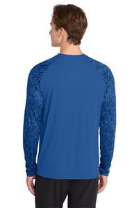 Sport-Tek  Long Sleeve Digi Camo Tee - True Royal Back