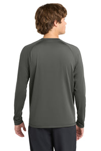 Sport-Tek  Long Sleeve Rashguard Tee - Dark Smoke Grey Back