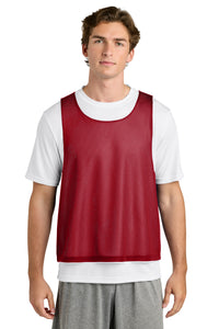Sport-Tek Lacrosse Reversible Pinnie ST512 - Deep Red/ White